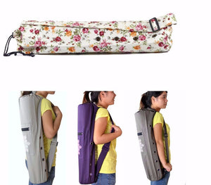 68 * 15cm Canvas Practical Yoga Pilates Mat Carry Strap Drawstring  Bag Sport Exercise Gym Fitness Backpack for 6mm Yoga Mat