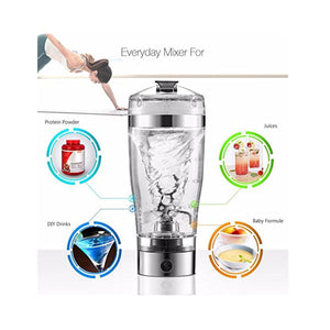 450ml/600ml Creative Protein Powder Shakes BPA-free Stainless Steel USB Electric Shaker Water Bottle Auto Stirring Coffee Juice