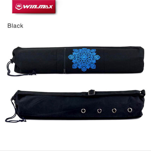 WIN.MAX 68x15 cm Canvas Strap Exercise Gym Fitness Pilates Yoga Mat Carring Bag Carrier Backpack for Under 6 mm Thick Yoga Mat