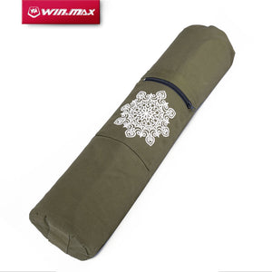 WIN.MAX 68x15 cm Canvas Strap Exercise Gym Fitness Pilates Yoga Mat Carring Bag Carrier Backpack for Under 6 mm Thick Yoga Mat