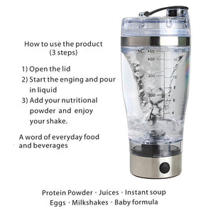 450ml BPA Free Blender Water Bottle Automatic Movement Fruit Infuser