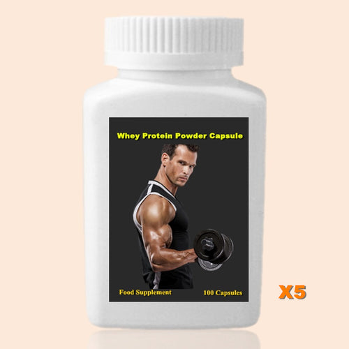 Pure Whey Protein Powder Capsules 500mg 500 Capsules  WPC80 Fitness Nutrition Supplements Increase Body Muscle Weight